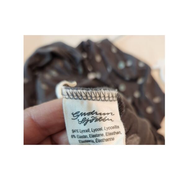 Gudrun Sjödén Gray Dot Print TENCEL Pocket Dress L Eco Artsy Scandi Style design - Picture 2 of 7